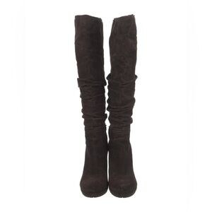 Prada Women’s Black Suede Slouch Pull on Boots Size 40/10
